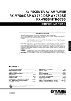 Yamaha RXV-650 - Service Manual